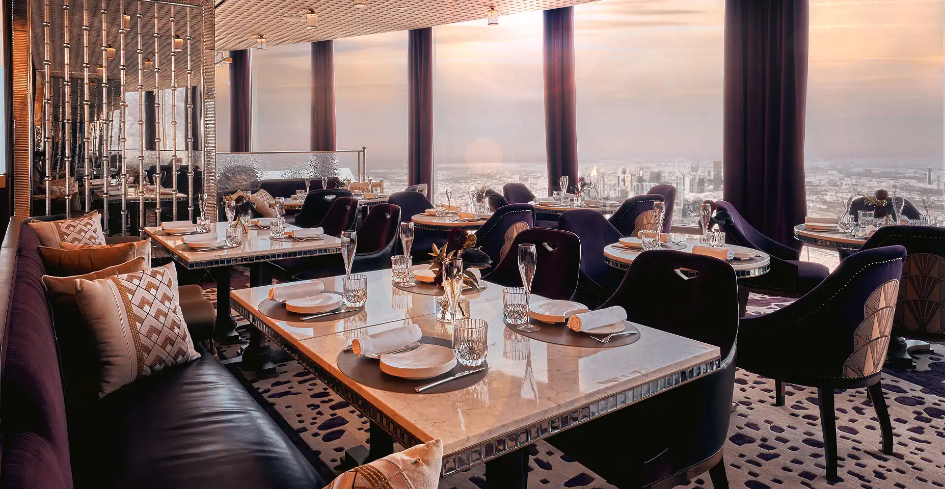 Panoramic view from At.mosphere Best Restaurants in Dubai