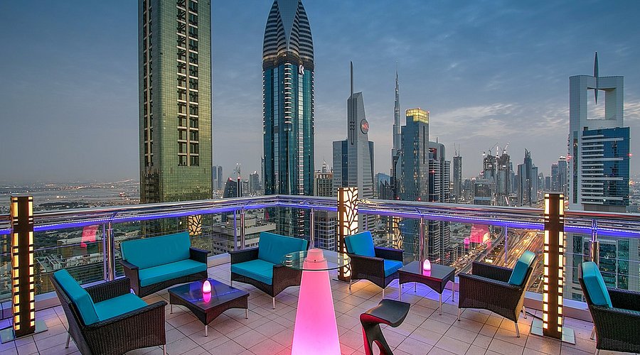 Elegant dining setup at Level 43 Sky Lounge Restaurants in Dubai