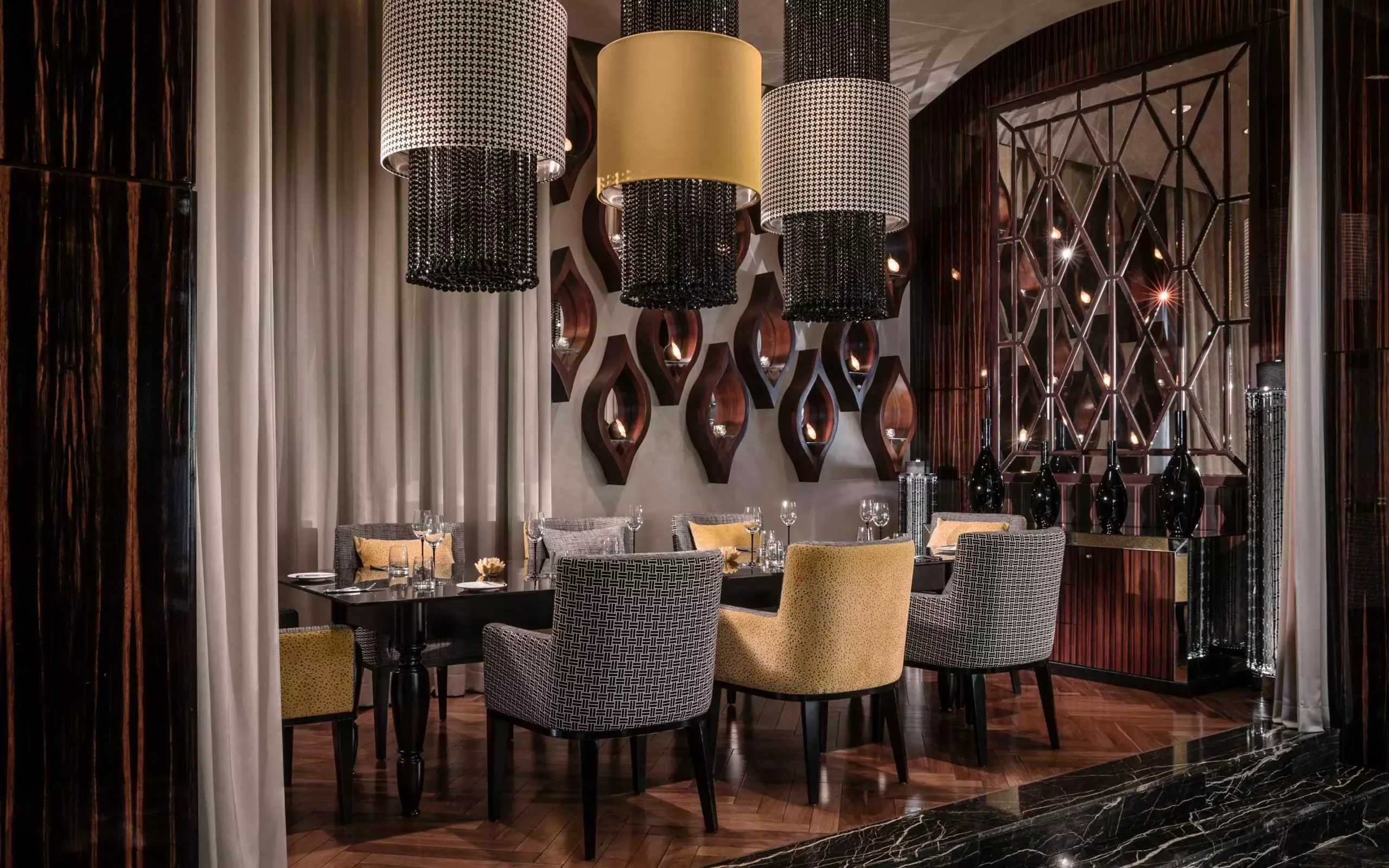 Elegant interior of STAY Restaurants in Dubai